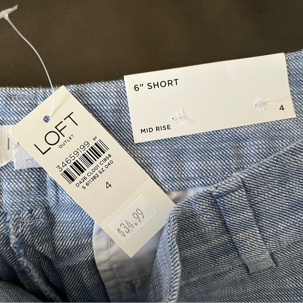 LOFT Blue Shorts with Classic Silhouette - Picture 5 of 7